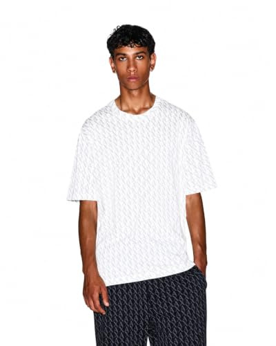 Armani Exchange Allover Logo tee Camiseta Hombre (Pack de 1)