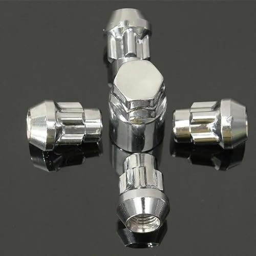 WTIXCRQ Radbolzen Radschraube 4 Stück Radnabenmuttern 12 X 1,5 Mm 60 Grad Autozubehör Radschrauben Muttern Bolzen Mit Schlüsselersatzteilen