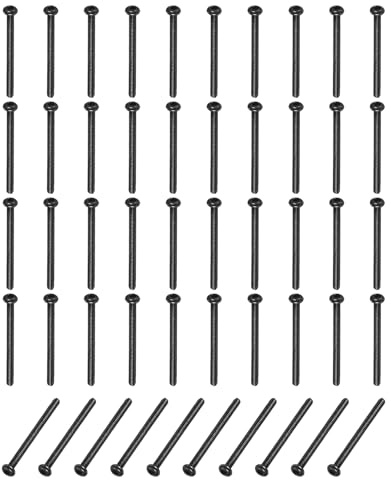 PATIKIL M2x26mm Runde Linsenkopfschrauben mit Innensechskant, 50 Stück Kohlenstoff Legierungstahl Rundkopf Sechskantschrauben, Vollgewinde Maschinenschrauben für Möbeleinbau Holzmontage