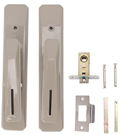Jwthee Door Handles Privacy Door Levers, Interior Privacy Door Handle with Lock, Heavy Duty Bed and Bath Door Locks Reversible Gate for Bedroom, Bathroom, Rooms (Nickel)