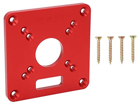 Piastra per inserimento tavola fresatrice universale per rifilatura in alluminio Tavola ribaltabile Banco per lavorazione del legno Rosso