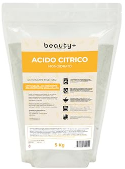 Beauty Plus, Acido Citrico Naturale in Polvere, Prodotto Biologico, Ideato per uso Domestico, Ammorbidente Ecosostenibile, Made In Italy, 5 Kg