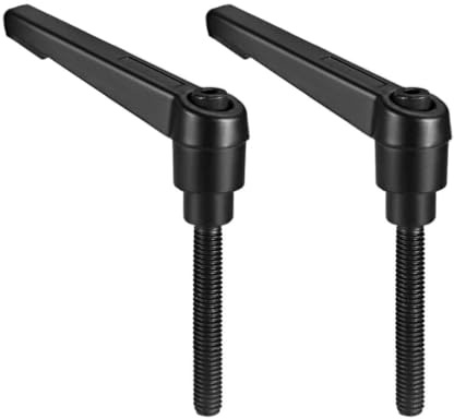 TA-VIGOR Verstellbare Klemmhebelgriffe, M6 x 32 mm, Schnellspanner-Druckknopf, Ratschenschrauben, Aluminiumlegierung, Außengewinde, Bolzen für Maschinen und Geräte, 2 Stück