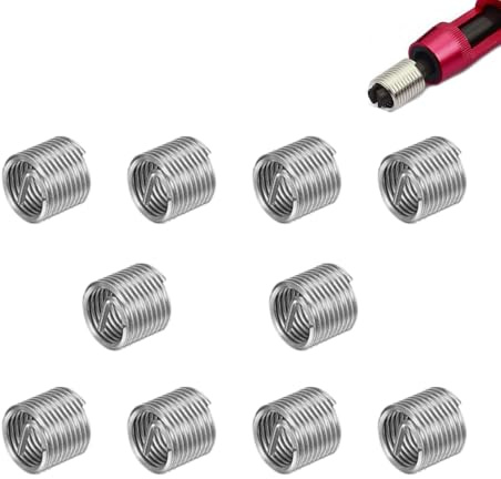 M16*2 Gewindeeinsatz, Helicoil Gewinde Gewindehülse Gewindeadapter Reparatureinsatz, Gewindereparatur Zubehör (10er Pack, 1.5D)