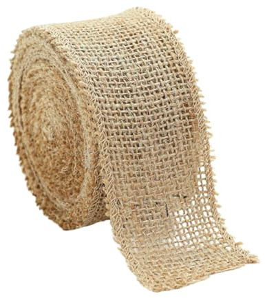 Juteband 10M Vintage Sackleinen Band für Hochzeitdeko Tischläufer DIY Handwerk Natürliches Dekoband in Rustikalem Stil