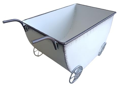 DAYnagh Fioriera in ferro carriola fioriera in ferro per casa agricola giardino patio antiruggine decorazione esterna per piante espositore per piante da esterno