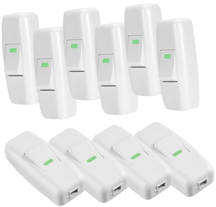 GALPADA 10 Stück Teiliges Inline Kabel Schalter Kleiner Weißer Kippschalter für Tischlampen Hoher Leistung Sicherer Elektrischer Lichtschalter Einfache Bedienung Ersatz für Lampenkabel