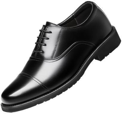 NLNKDTDPAK Läderskor med tre leder for män, avslappnade lågtoppsskor for företag, skor runda tå(Black【1050】,45 EU)