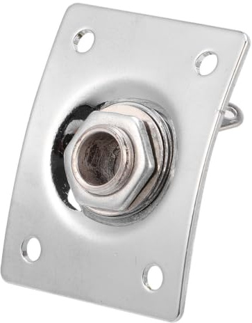 Cabilock 2 Stück 6,35mm Quadratische Tonabnehmerbuchse für E gitarre Klinkenanschluss mit Schrauben Metall Ersatzteil für Gitarren Bass
