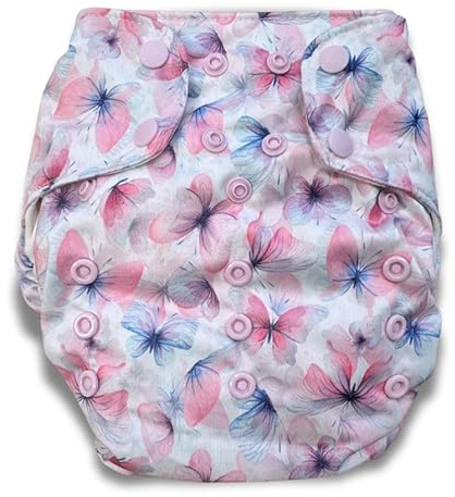Smart Bottoms Dream Diaper 3.0 AIO Stoffwindel One Size (4–16 kg) – Weiche All-in-One Windel, mitwachsend, auslaufsicher & nachhaltig (Grace)