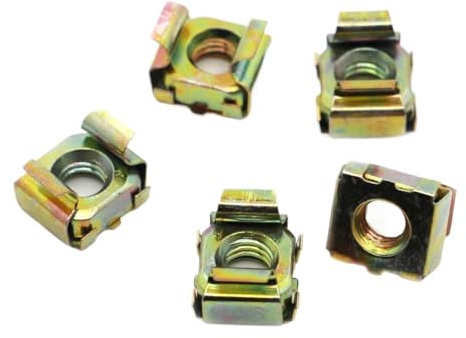 Tuerca de jaula flotante, 50 tuercas enjauladas flotantes M4-M12 for rack de servidores(M12 5pcs)
