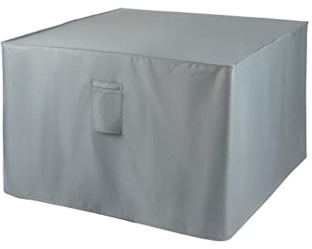 LIVIVO Deluxe Extra Heavy Duty Waterproof Rattan Cube Set Cover with PVC Lining, Eyelets and Drawstring - Designed to fit Rattan Garden Furniture Cube Set for all year round protection- Grey