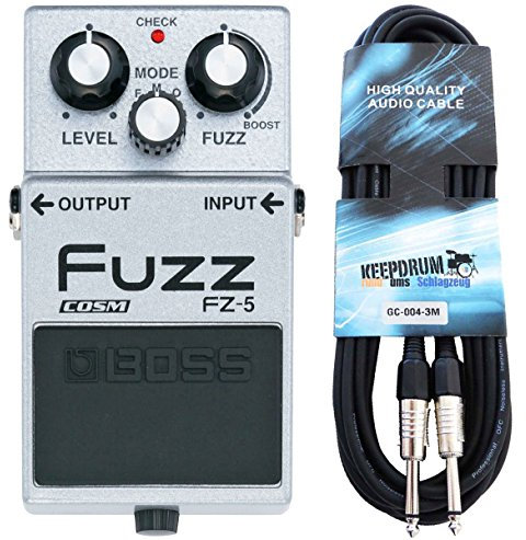 Boss FZ-5 Fuzz-Pedal Effektgerät + keepdrum Klinkenkabel 3m