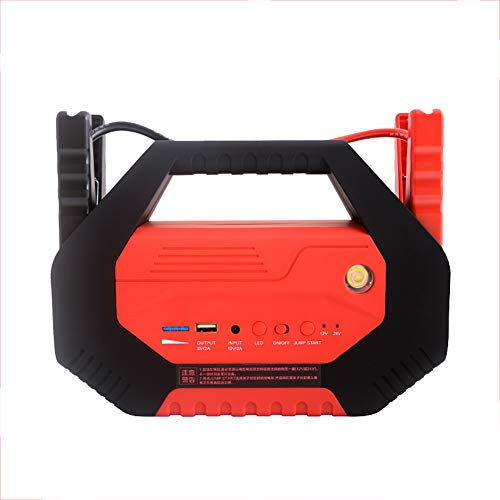 Yajun Emergenza per Avviamento Auto Batteria Power Bank Pack Booster Dispositivo di Avviamento Multifunzione 12V 24V,32000MAH