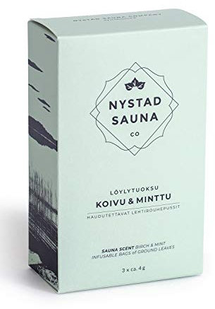 Nystad Sauna | 3er Set Saunaduft Saunaaufguss Aroma Kräutermischung - mehrfach verwendbar vegan, ökologisch, abfallfrei und ohne chemische Zusätze (Birke-Minze)
