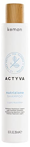 Kemon - Actyva Nutrizione Shampoo, Azione Idratante e Protettiva per Cute e Capelli Secchi, con Avena e Olio di Oliva, Effetto Lucentezza - 250 ml