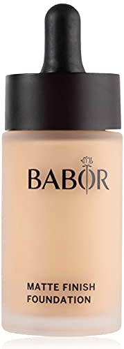BABOR MAKE UP Matte Finish Foundation, leichte & mattierende Foundation mit Serum, mittlere bis hohe Deckkraft, kaschiert Unregelmäßigkeiten, 30 ml