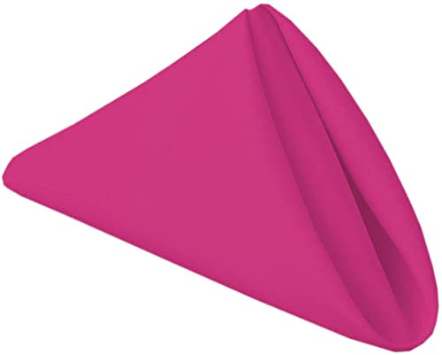 PLOYMONO Strapazierfähige Stoffservietten, 43,2 x 43,2 cm, solide, waschbare Polyester-Servietten, Set mit 8 Servietten mit gesäumten Kanten, ideal für Hochzeiten, Partys, Bankett, Frühling, Muttertag