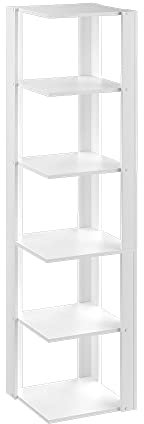 Vicco Eckregal Amina, stehendes Bücherregal, Weiß, 45 x 180.1 cm