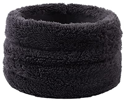 Pesaat vinter tubhalsduk flickor pojkar loop halsduk barn av varm fleece fluffig halsduk kvinnor män rund halsduk för barn, vuxna, Mörkgrå, Einzigartige