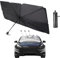LELYFIT Parasol de Coche para el Parabrisas, Material de Protección Solar de 5 Capas, Plegable y Retráctil, Protección Ultravioleta, Adecuado para la Mayoría de Los Modelos (Grande)