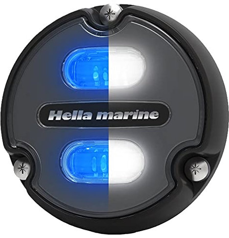 HELLA Marine Unterwasserlicht Apelo A1 Kunststoffgehäuse 1800 Lumen Blau - Weiß - Weiße Linse 2LT 016 145-011