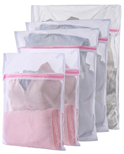 5 Stück Wäschenetz für Waschmaschine, Wäschesack Waschmaschine Wäschebeutel mit Reißverschluss Laundry Bag Reiseaufbewahrung für Pullover Hemden Hosen Socken (30x40cm/40x50cm/60x60cm)