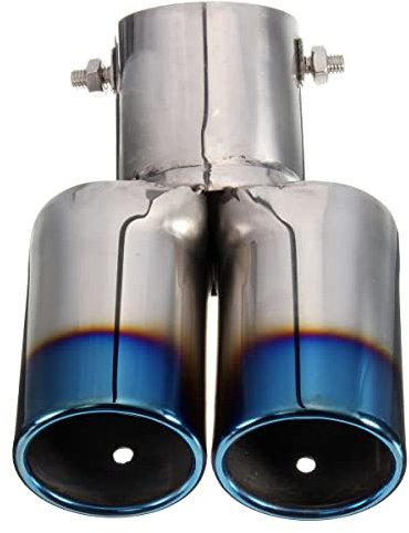 UTOYA Auspuff Schalldämpfer Auto Gebogene Endschalldämpfer Auspuffrohr Doppel Twin Tip Für Ford Für Focus (2008~2012) Für Ford Für Fiesta (2011~2013) Endrohre