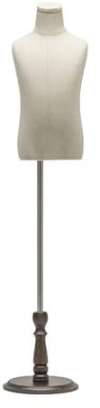 Nähen Schaufensterpuppe Kinder Schaufensterpuppe Körper Torso Alter 2–3 Kinder Schneiderpuppe mit Holzsockel, Kinderkleid Form Nähen Torso mit höhenverstellbarem Ständer für Schaufenster-Sch