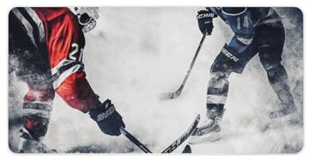 Sous-main de bureau, impression artistique de hockey sur glace, tapis de bureau multi-usage, tapis de bureau à haute friction, tapis de bureau durable pour clavier et souris