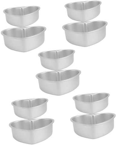 Alipis 5 Set Stampo Per Torta A Cuore Teglia Da Forno Domestica Piccola Tortiera Teglia A Cuore Teglia Staccabile Tortiera A Forma Di Cuore Stampo Da Forno Lega Di Alluminio 2 Pezzi * 5