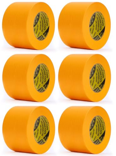 Ulawellor 6 Rotoli Nastro in Carta,Masking Tape Nastro Adesivo di Carta,Nastro per Mascheratura Nastro,Nessun Residuo Nastro(50mm x 30m)