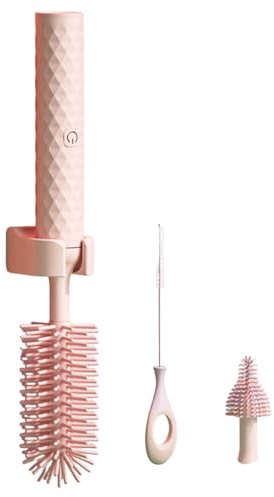 siduytin Mam Bottle Brush Set Electric Bottle Cleaner For Mam Bottles Electric Baby Bottle Cleaning Brush Mynubaby Bottle Cleaner, pink 3pcs