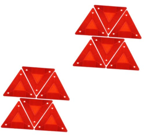 TOKIDNY 12pcs Car Accessories Reflective Tape Rear Warning Sign for Bike Carrier Car Safety Triangle Kit