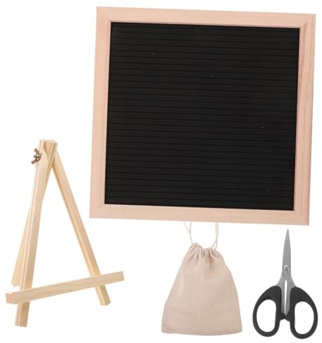 Zerodeko Buchstabentafel Aus Filz Und Holz Mit Ständer Für Diy Nachrichtenbrett Ankündigungstafel Für Zuhause Und Büro Inklusive Buchstabenmodellen Für Basteln Und Dekoration