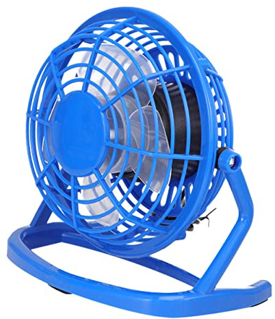 Holibanna Ventilador USB Mini Silencioso Portátil de Escritorio Ventilador de Mesa para Oficina y Hogar Diseño Clásico y Duradero Azul