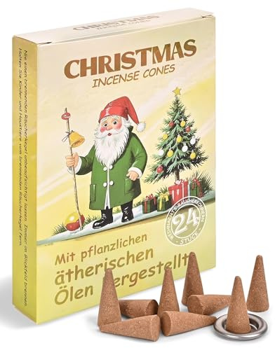 Weihnachten Räucherkegel - Räucherkerzen - Duft für Entspannung und Meditation, Haus und Haus Dekoration - 24 Stück