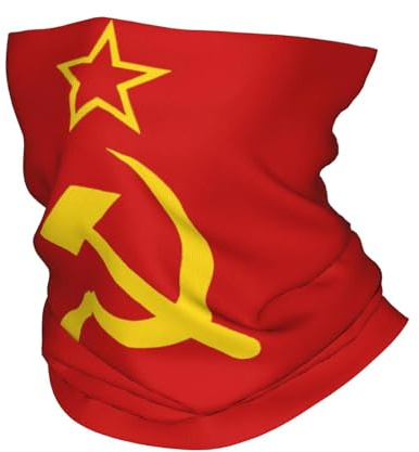 GTTDFASJ Multifunktionstuch UdSSR Hammer und Sichel CCCP Retro Russische Sowjetische Flagge Bandana Halsbedeckung Maske Schal Multifunktions Fahrradschal Laufen
