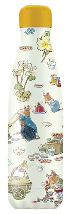 Gourde isotherme – Haie de Brambly « Spring Picnic » – Illustration artistique – Bouteille d'eau réutilisable en acier inoxydable de 500 ml