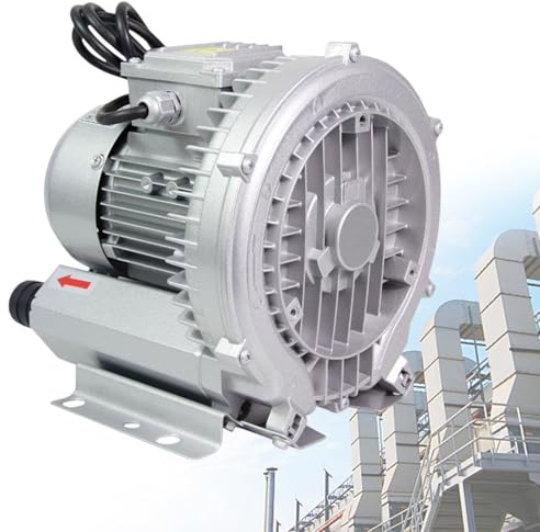 Soffiante Vortice Rigenerativa 90/120/180/250/350W 220V, Pompa a Vuoto Industriale per Aeratore per Acquari di Alta Portata & Aerazione Acque Reflue 180W