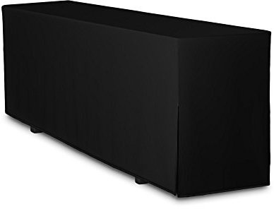 TexDeko® Biertischhusse Premium für Bierzeltgarnitur 220 x 50cm Blickdicht waschbar nur Tisch (Schwarz)