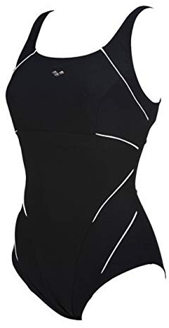 ARENA Jewel Low Einteiliger Badeanzug Damen C-Cup, Figurformender Bodylift Badeanzug, Powermesh-Technologie und Chlorbeständiger Sensitive-Fit-Stoff