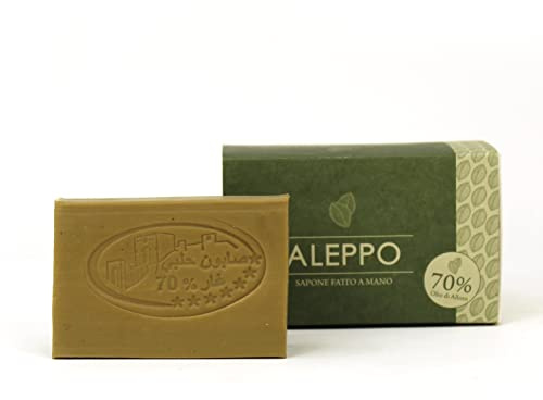 Lynpha Vitale- Sapone di Aleppo Originale 70% Olio di Alloro, 125 g - Varianti Multipack (1 Pezzo)