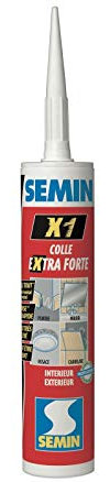 Semin - Colle Haute Performance - Tout Collage et Tous Matériaux - Intérieur/Extérieur - Cartouche de 290 ml