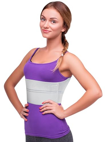 NYOrtho Rib Brace for Women (20-30 Inches) - Compression Wrap and Support Belt for Broken, Cracked, Fractured Ribs - Adjustable Binder with Anti-Roll Design - Made in USA