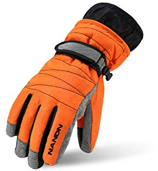 KSTYLE Hiver Chaud Montagne Snowboard Ski Gants Hommes Femmes Neige Froide Ski Mitaines étanche motoneige Handschoe Hommes,Orange,XL