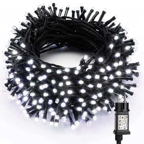BrizLabs Noël Guirlande Lumineuse Exterieure, 30M 300 LED Blanc Froid Lumière Sapin de Noël Fée Intérieur Électrique pour Décoration Maison Anniversaire Fête Arbre Mariage