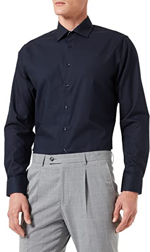 Chemise business homme Seidensticker - coupe ajustée - sans repassage - col Kent - manches longues - 100 % coton