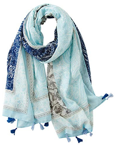 FAIRYGATE Schals & Tücher für Damen XXL Schal mit Quasten Viskose Polyamid Musselin Tuch Damenhalstuch Halstuch Musselintuch Frauen Stola 22225
