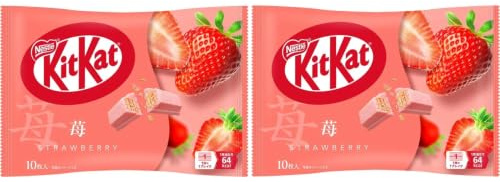 Kitkat Japan, Strawberry Saveur Fraise, Barre Chocolatée Kit Kat Japonais, Ensemble de 2 Packs